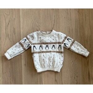 Mori Gray Knitted Unisex Boys Sweater Pullover Long Sleeve Knit 12-18 Months